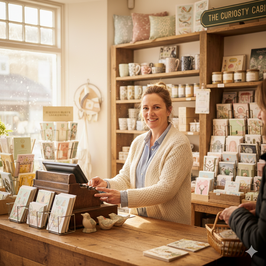 Charming gift shop with friendly staff.